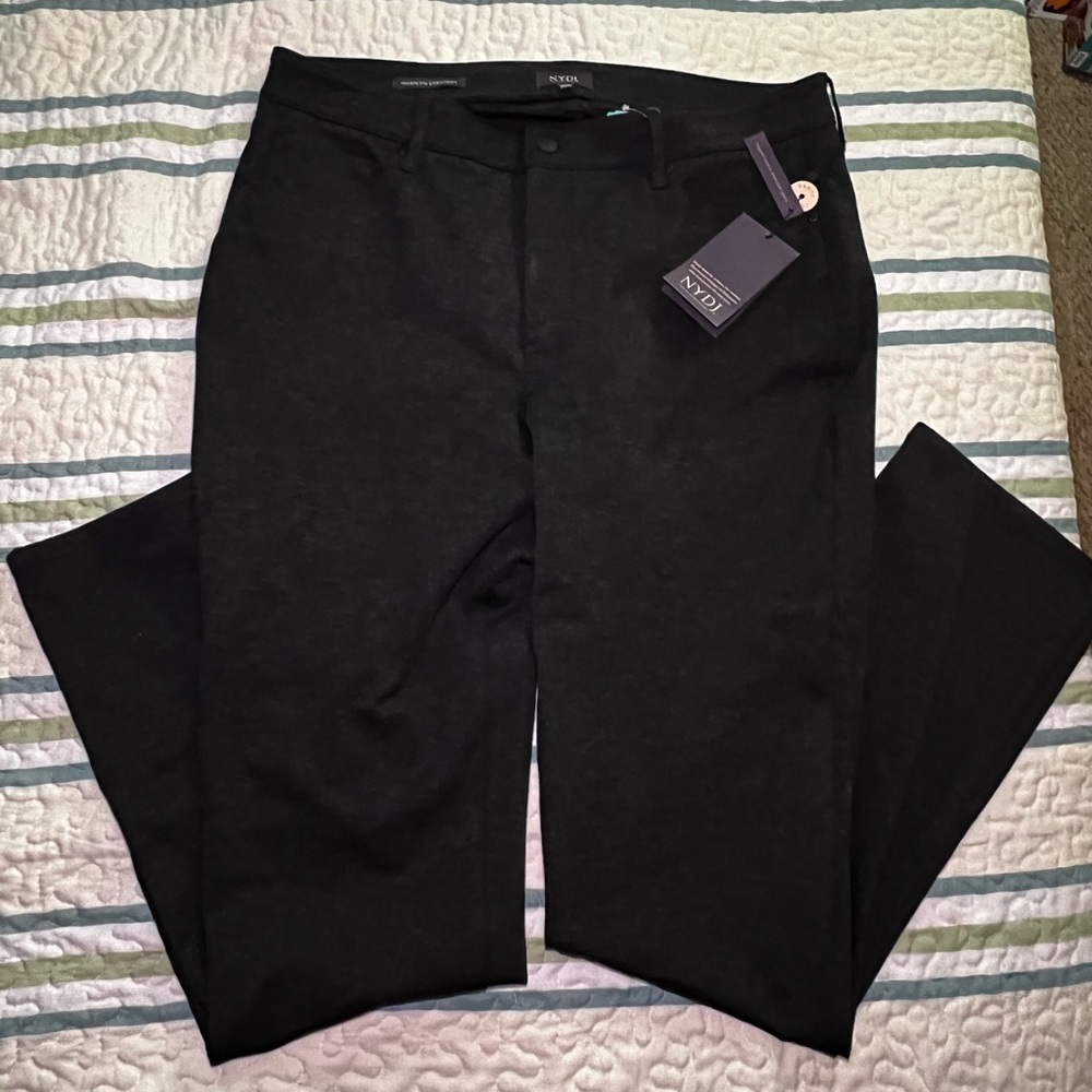 NYDJ Women's Straight Leg Pants - Charcoal
